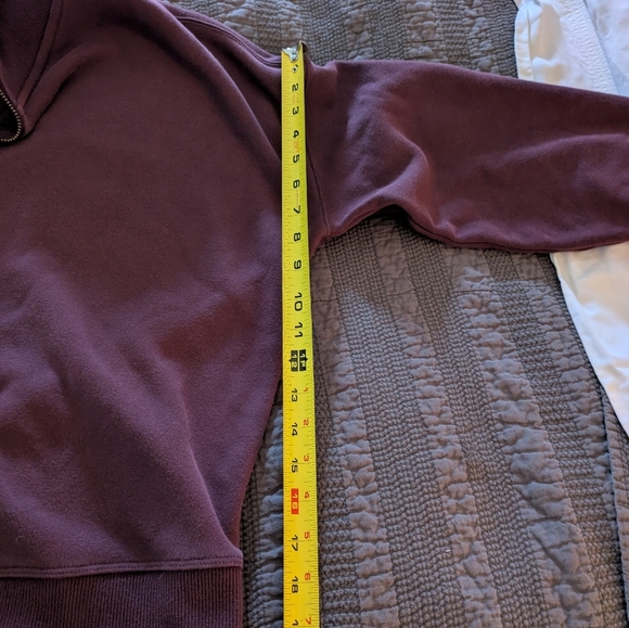 Athleta 1/4 zip pullover M oversized plum - Picture 10 of 11